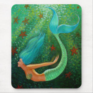 Diving Mermaid Mouse Pad