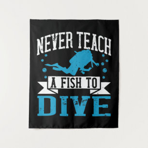 Diving - Never Teach A Fish To Dive Tapestry