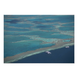 Diving platforms near reef, Great Barrier Photo Print