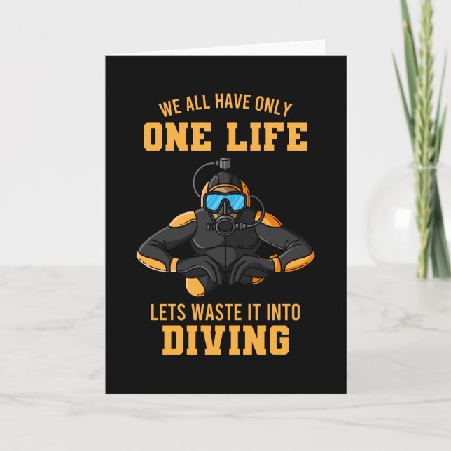 Diving Quotes Scuba Diver Apparel Dive Instructor Card (Front)