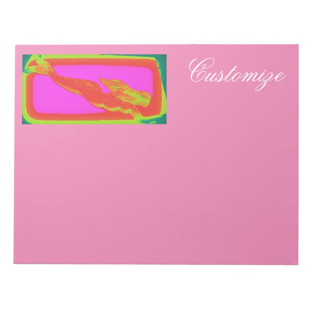 diving red mermaid notepad (Front)