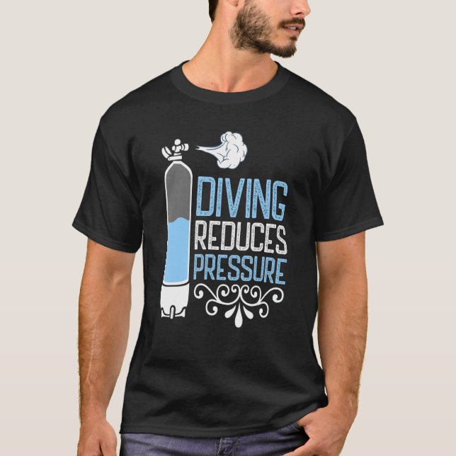 Diving Reduces Pressure Snorkeling Ocean Diving T-Shirt (Front)