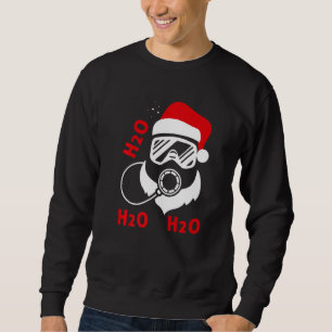 Diving Santa H2o H2o H2o Christmas Dive Xmas Sweatshirt