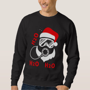 Diving Santa H2o H2o H2o Christmas Dive Xmas Sweatshirt