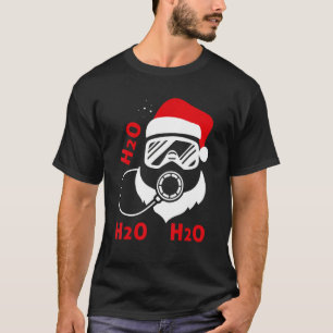 Diving Santa H2o H2o H2o  Christmas Dive Xmas T-Shirt