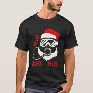 Diving Santa H2O H2O H2O Funny Christmas Dive XMAS T-Shirt