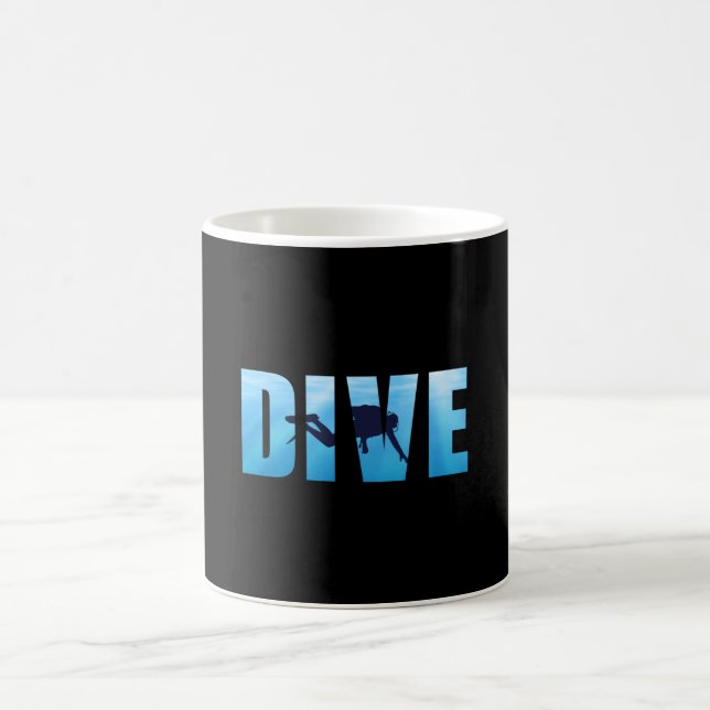 Diving Scuba Diving Dive Diver Funny Sea Gift Idea Coffee Mug (Center)