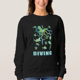 Diving Skin Diving Scuba Snorkelling Starfish Octo Sweatshirt