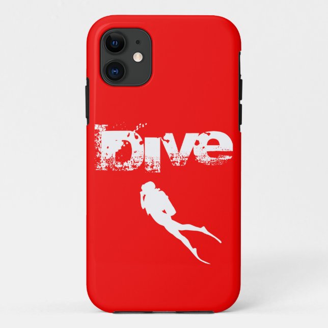 Diving sport, American Diver Down Flag SCUBA Case-Mate iPhone Case (Back)