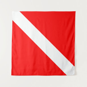 Diving sport, American Diver Down Flag SCUBA Tapestry