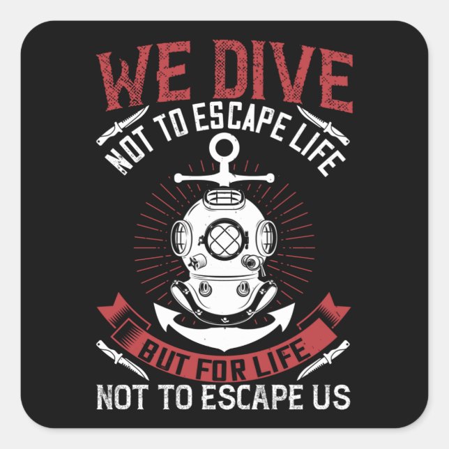 Diving - square sticker (Front)