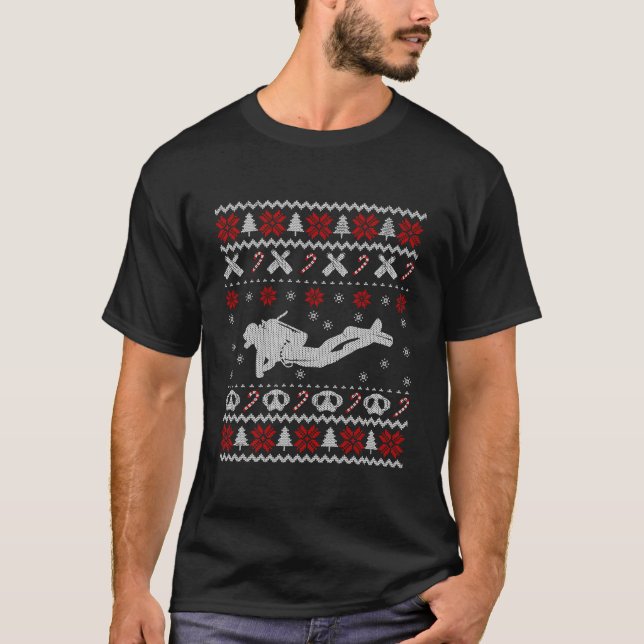 Diving Ugly Christmas Sweater Gift For Diver (Front)