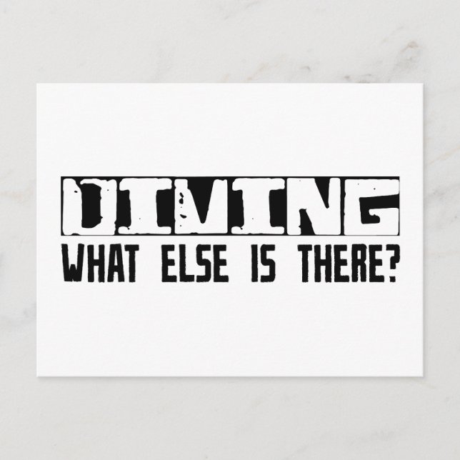 Diving What Else Is There? Postcard (Front)
