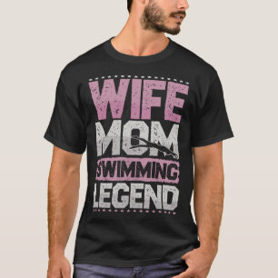 Diving Wife Mum Swimming Legend Swimming Ladies T-Shirt