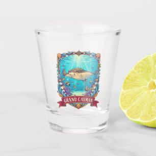 Diving with Stingrays in Grand Cayman Travel Shot Glass