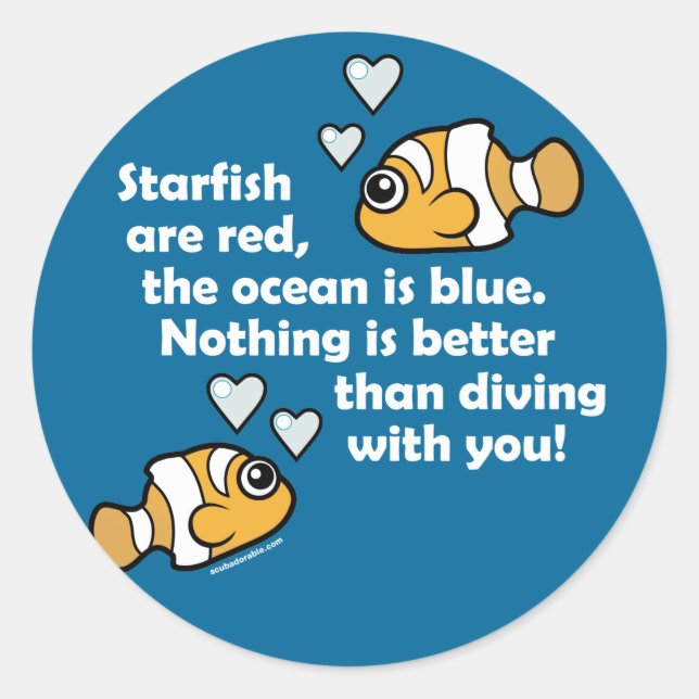 Diving With You Classic Round Sticker (Front)