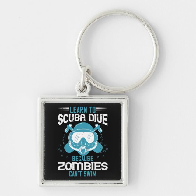 Diving - Zombies Can't Swim Learn Diving Key Ring (Front)