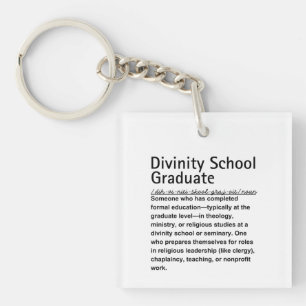 Divinity school graduate key ring