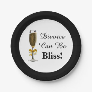 Divorce Can Be Bliss Party Celebration Paper Plate