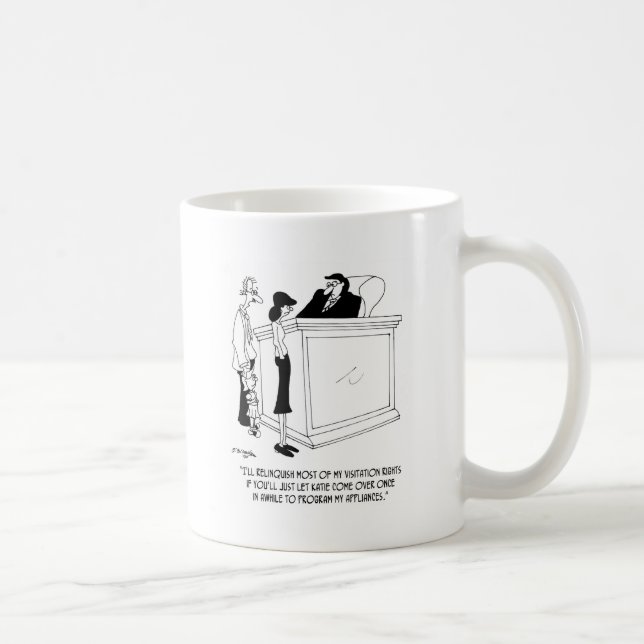 Divorce Cartoon 6485 Coffee Mug (Right)