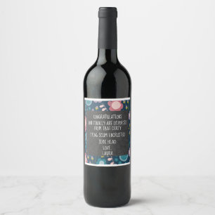 Divorce Celebration custom Wine Label