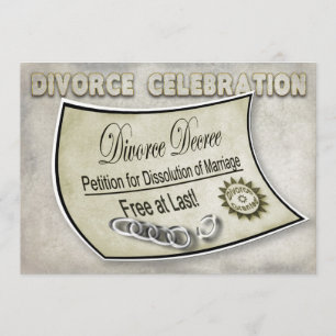 DIVORCE CELEBRATION INVIATION - DECREE INVITATION