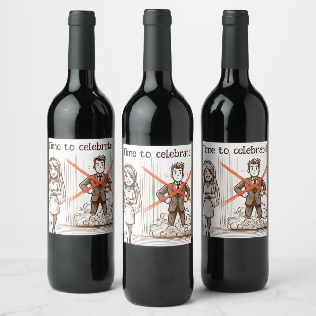 Divorce celebration wine label (Bottles)