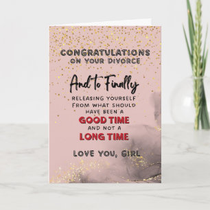 Divorce Congratulations Card - Releasing Yourself