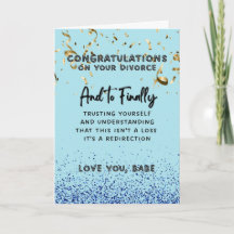 Divorce Congratulations Card - Trusting Yourself