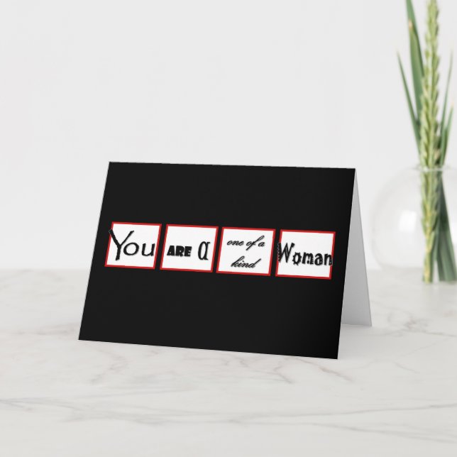 Divorce Encouragement You are  One of a Kind Woman Card (Front)