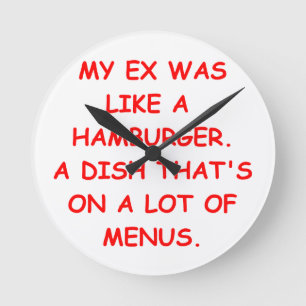 divorce joke round clock