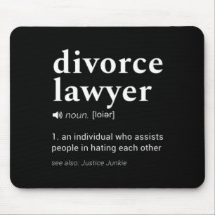 Divorce Lawyer' Gag Dictionary Definition Design Mouse Pad