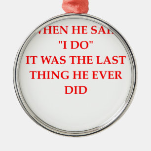 divorce metal ornament