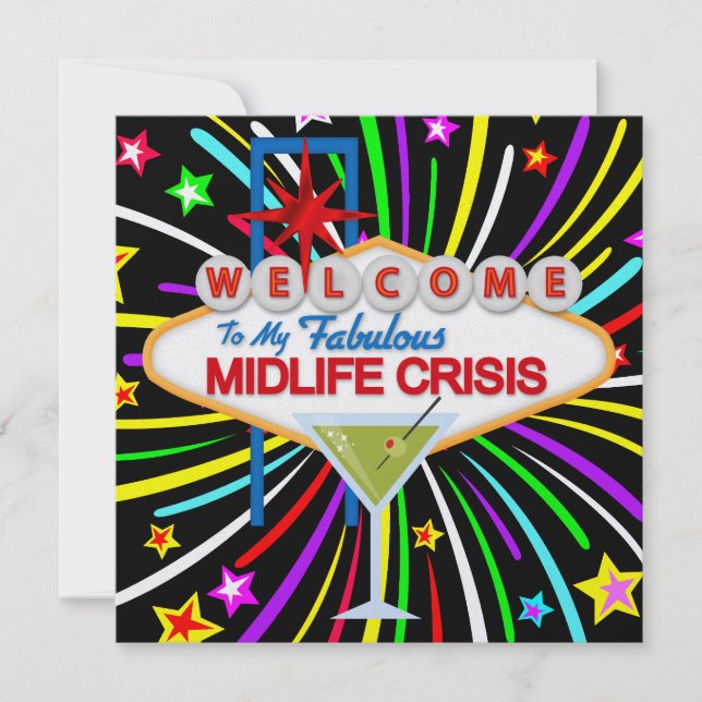 Divorce - Midlife Crisis Party - SRF Invitation (Front)