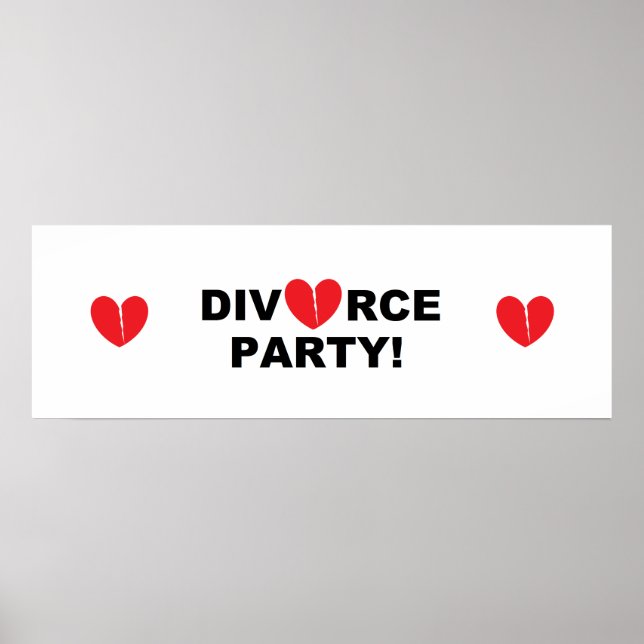 "Divorce Party" Banner Poster (Front)