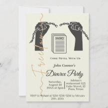 Divorce party invites: Freedom