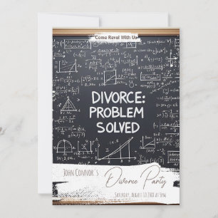 Divorce party invites: Problem solved, QR code Invitation