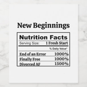 Divorce Party Newly Single AF Finally Free Funny Wine Label