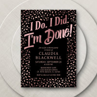 Divorce Party Rose Gold Confetti