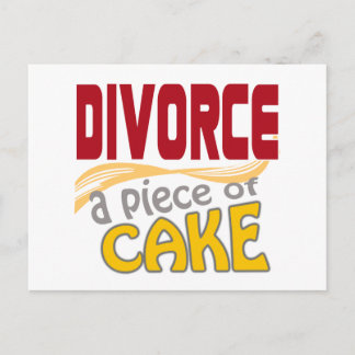 Divorce - Piece of Cake Postcard