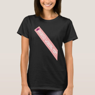 Divorced Working Mum Meme Funny Sash Quote T-Shirt