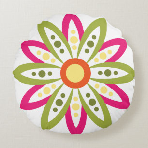 Diwali 2025 Throw Pillow – Rangoli Flower Home Dec