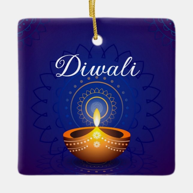Diwali Ceramic Ornament (Front)