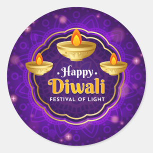 Diwali Classic Round Sticker