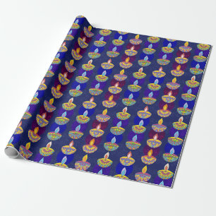 Diwali Diya Lamps Wrapping Paper