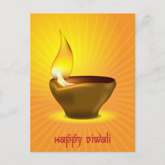 Diwali Diya - Oil lamp for dipawali celebration Postcard
