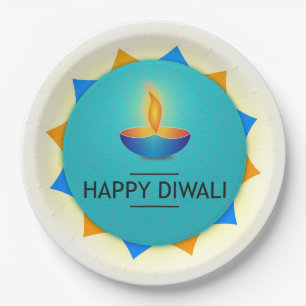 Diwali Diya Paper Plate