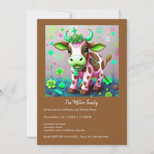Diwali Festival Floral Adorned Cow