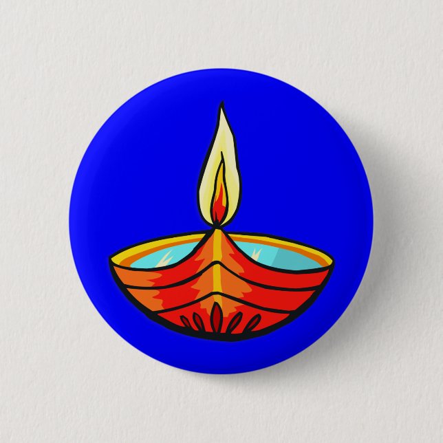 Diwali Festival Lights 6 Cm Round Badge (Front)
