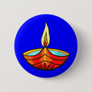 Diwali Festival Lights 6 Cm Round Badge